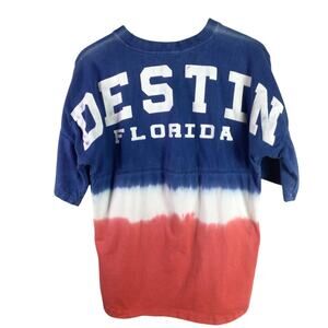 Vintage DESTIN Florida USA America pride T Shirt Blue Small